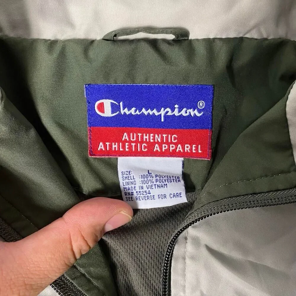 Champion Men's Khaki and Green Jacket